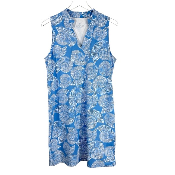 Southern Tide Dresses & Skirts - SOUTHERN TIDE Women's Blue Patterned Sleeveless Knit Coastal Dress Medium